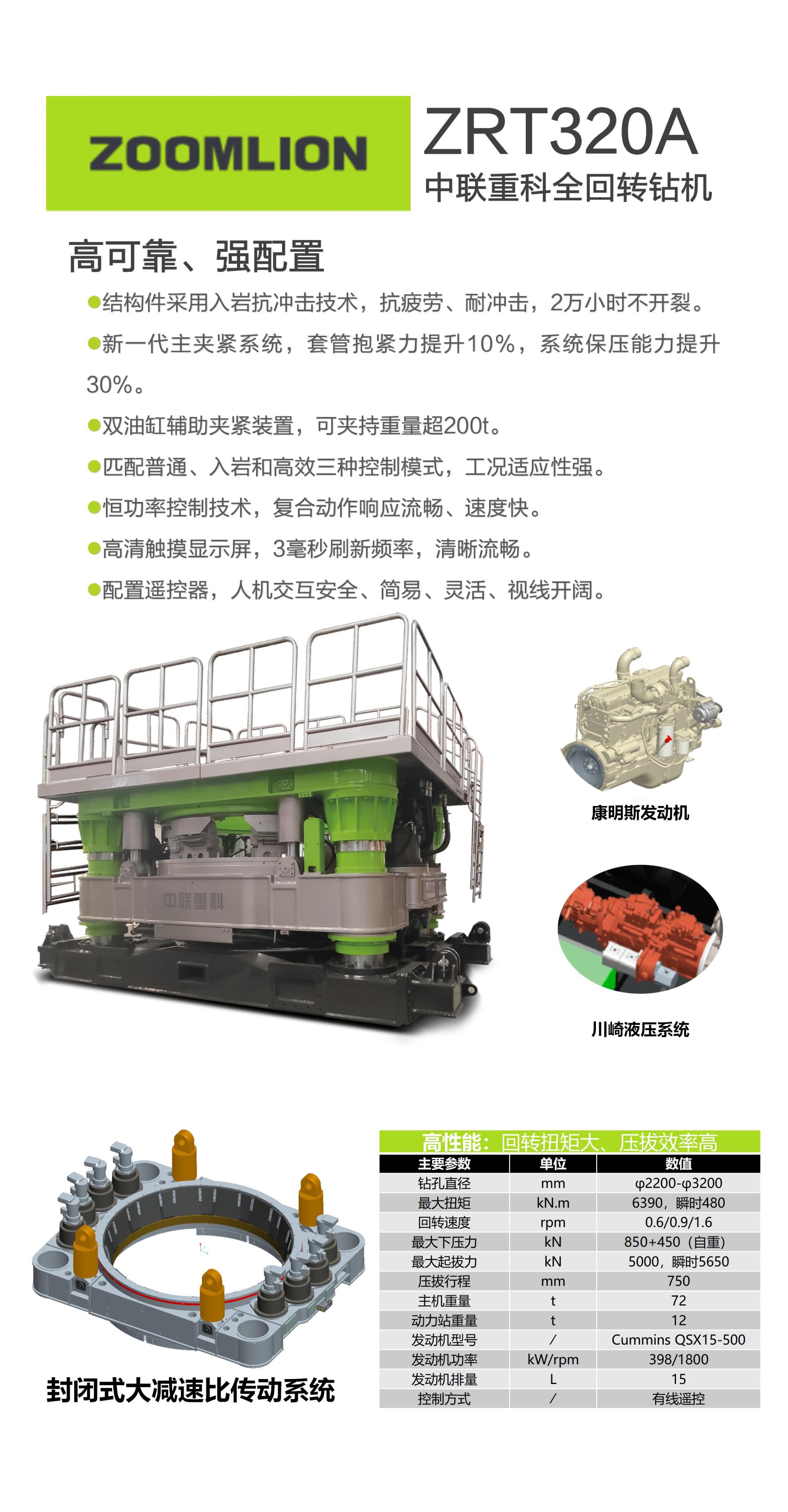 ZRT320A_产品型号_产品段位_小类_基础施工机械_工程机械_产品中心_9001cc金沙以诚为本
