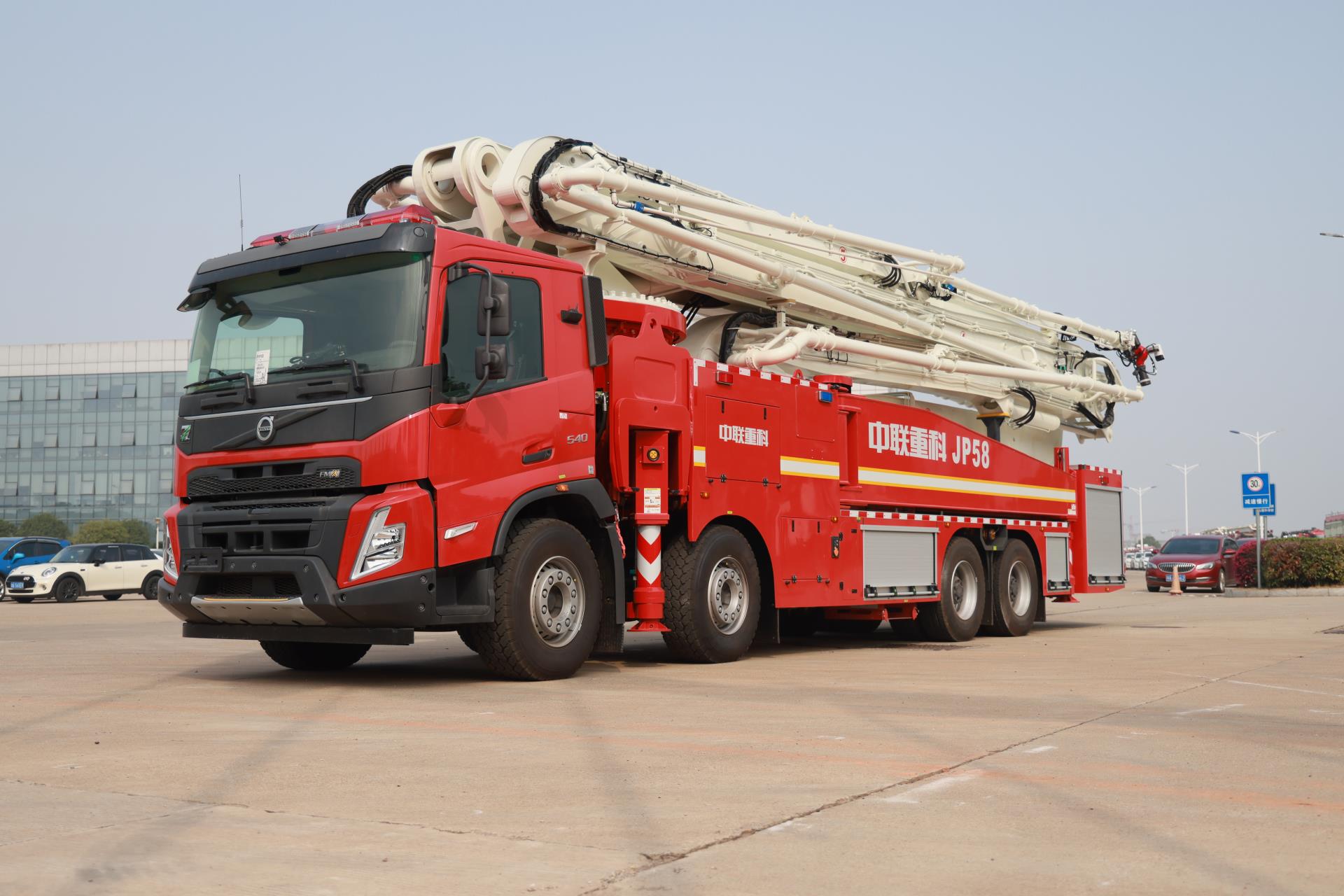 ZLF5430JXFJP58型大跨距抬高喷射消防车_产品型号_产品段位_小类_应急装备_产品中心_9001cc金沙以诚为本