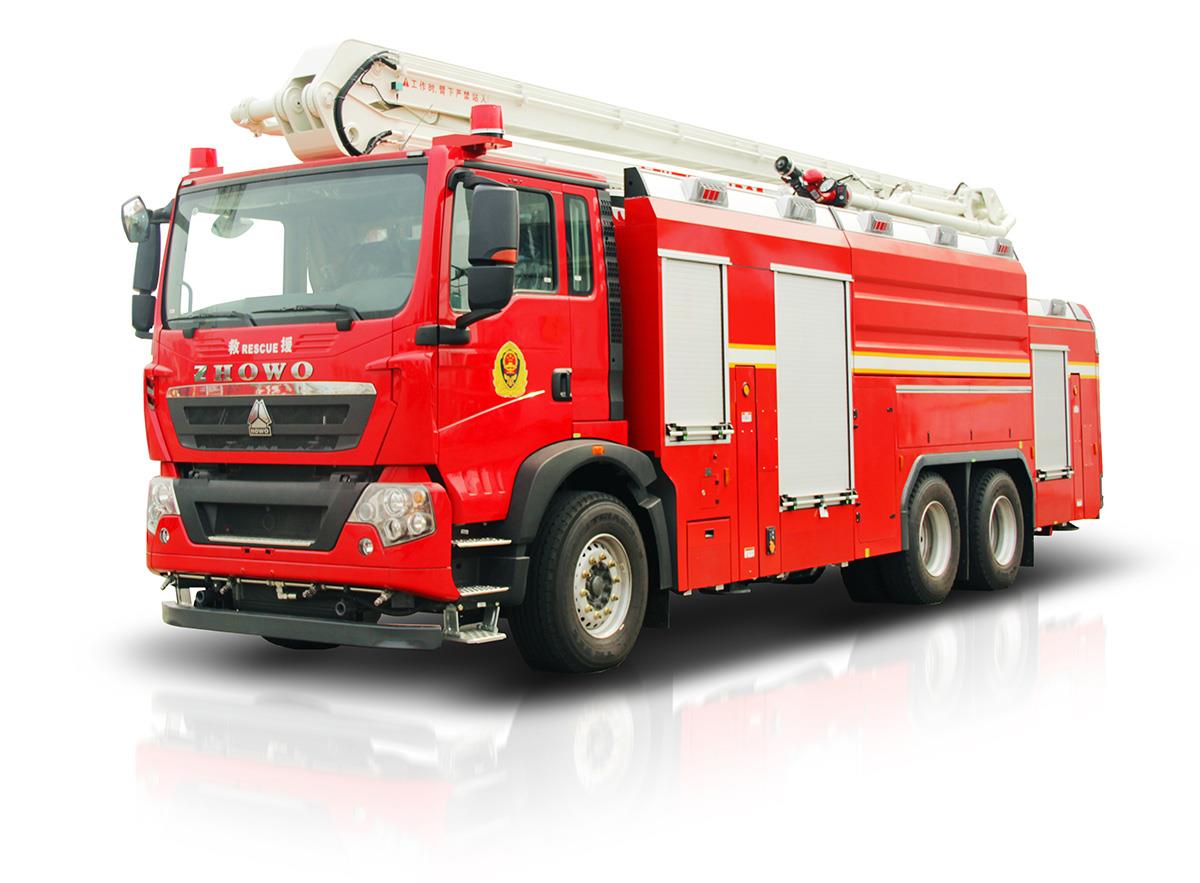 ZLF5341JXFJP25型抬高喷射消防车_产品型号_产品段位_小类_应急装备_产品中心_9001cc金沙以诚为本