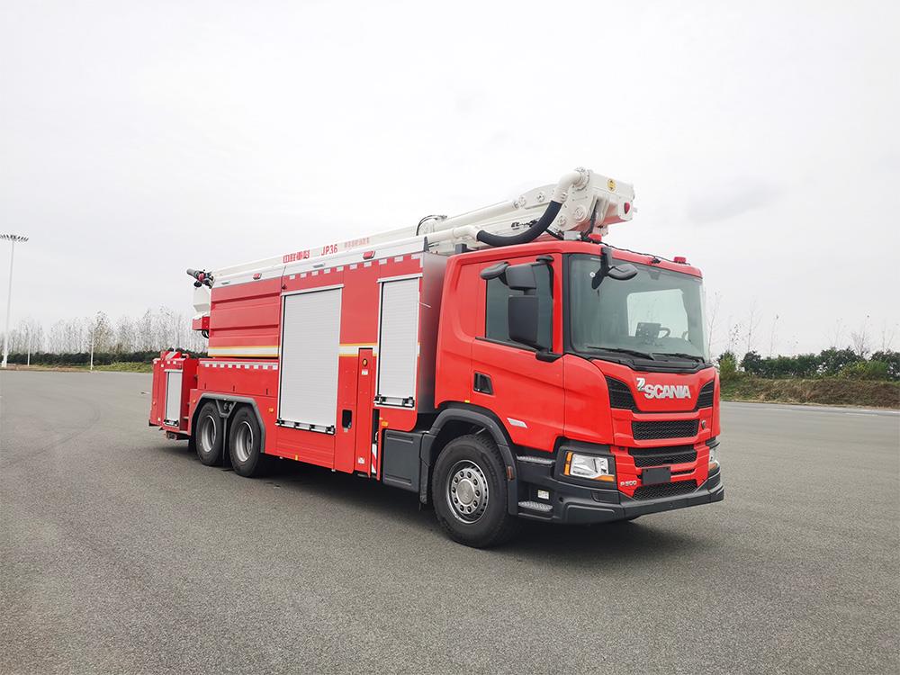 ZLF5341JXFJP36型抬高喷射消防车_产品型号_产品段位_小类_应急装备_产品中心_9001cc金沙以诚为本