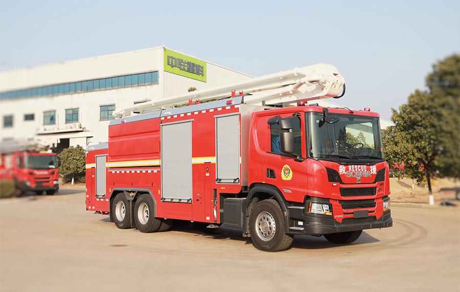 ZLF5343JXFJP25型抬高喷射消防车_产品型号_产品段位_小类_应急装备_产品中心_9001cc金沙以诚为本